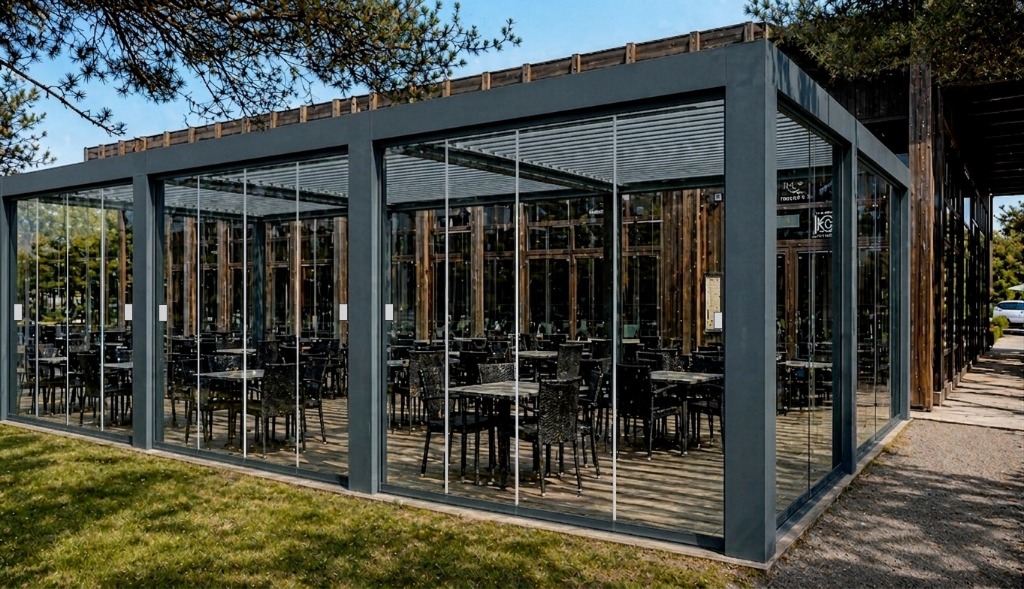 Pergola Bioclimatique pour Terrasse Restaurant